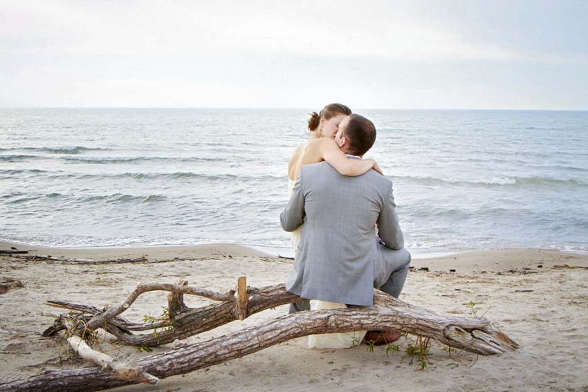 grand bend beach wedding photography