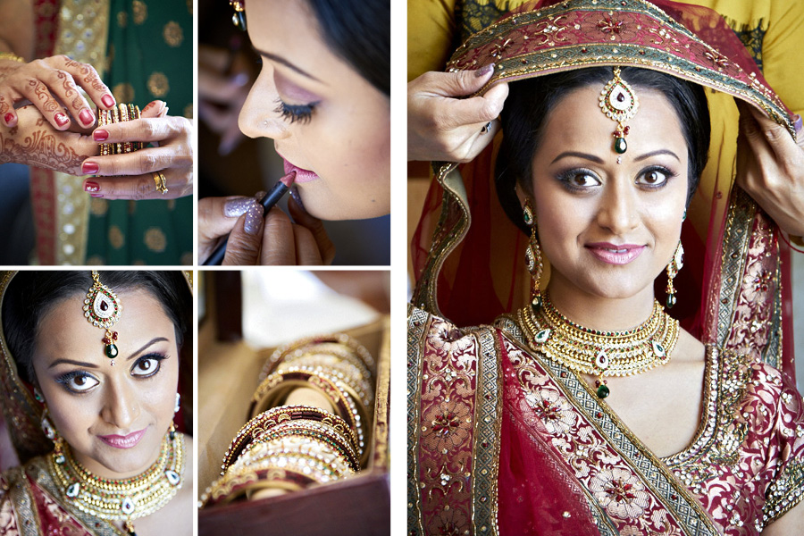 Indian bride getting ready photography by Silverlight