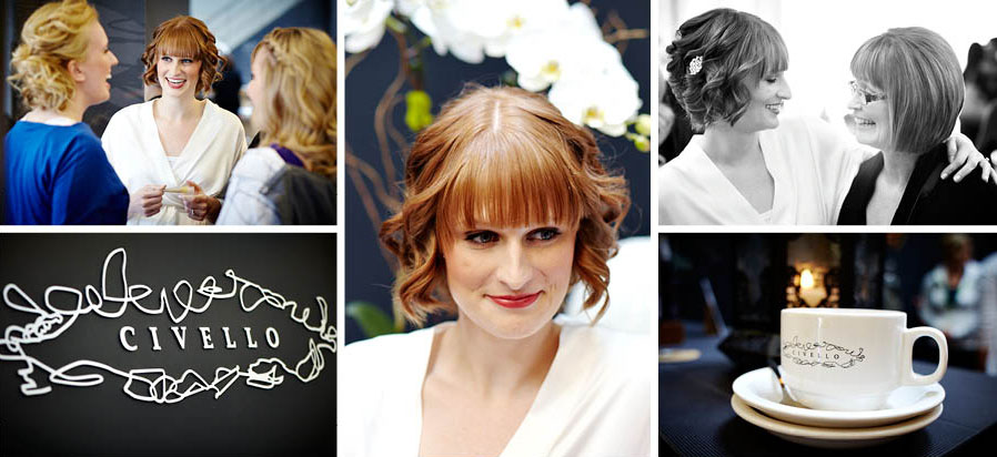 bride at civello salon