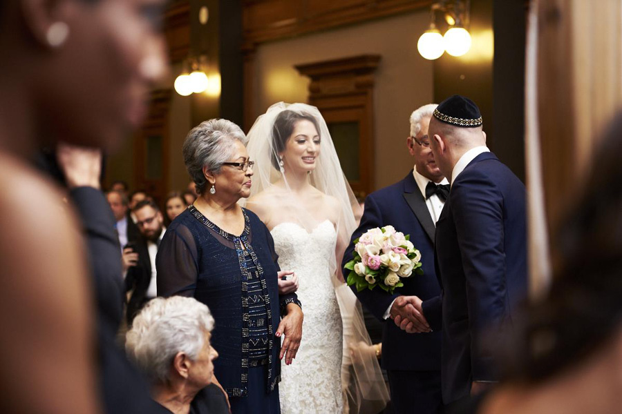 wedding ceremony photo from one king west hotel, toronto