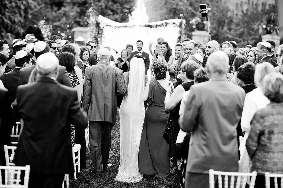 Casa Loma wedding photography of jewish wedding ceremony