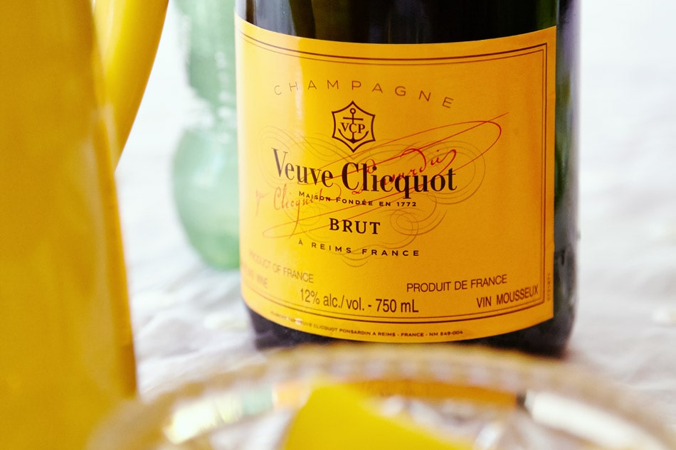 wedding champagne veuve cliquot photograph of wedding details