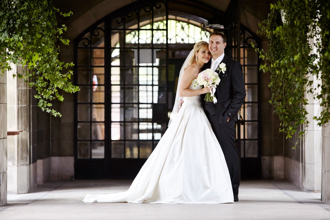 knox college wedding photography of couple first look